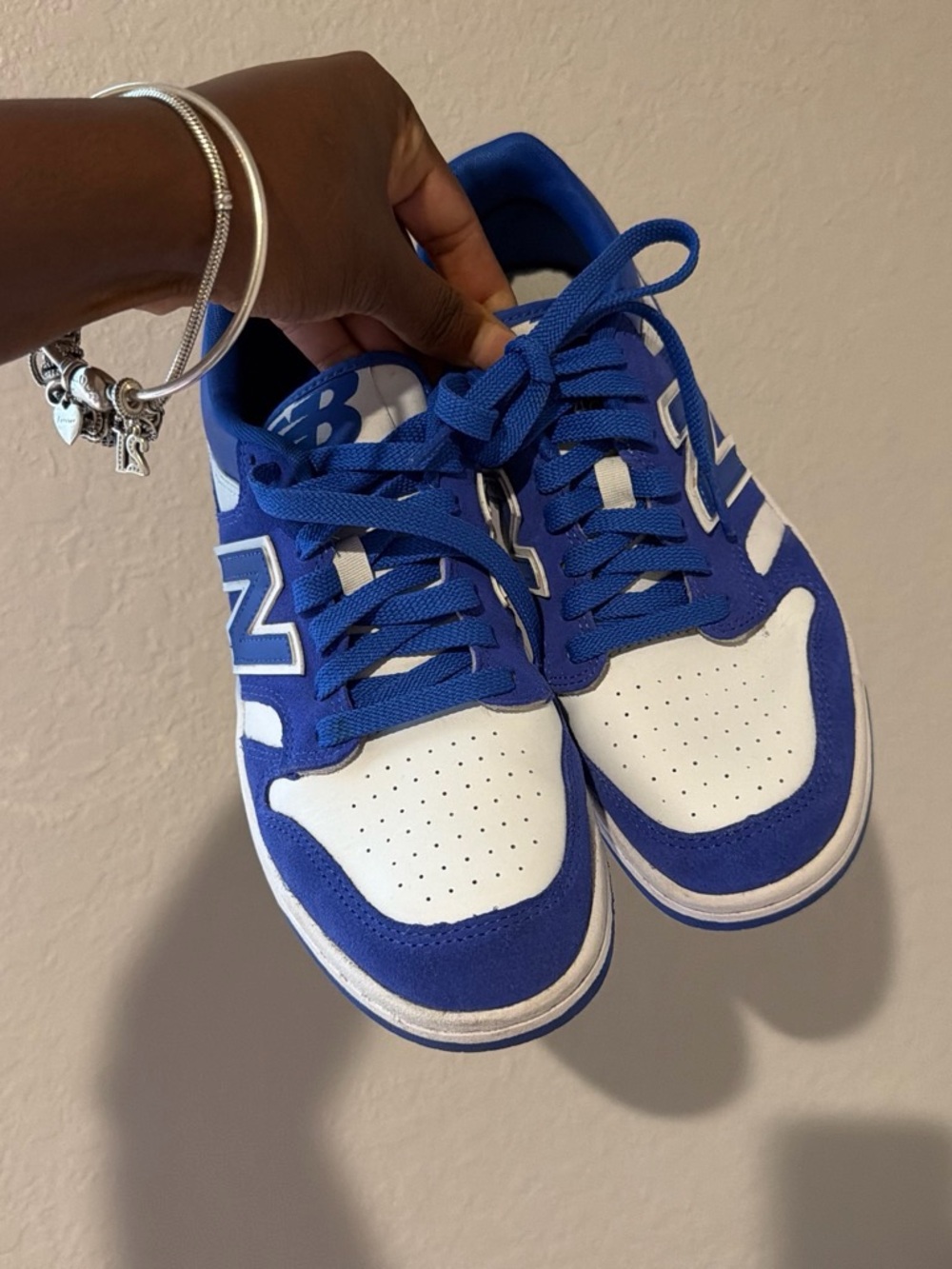 New Balance Blue and White Women’s Sneakers - Picture 2 of 4
